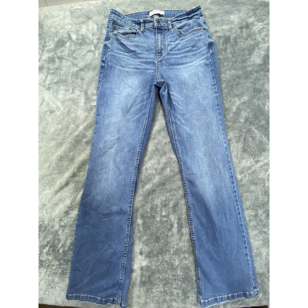 Marc New York Bootcut Jeans Womens 10 Blue Whiskering Preppy Denim Casual Cotton